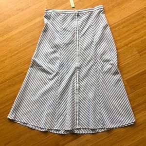 Max Studio align skirt - Blue/cream striped